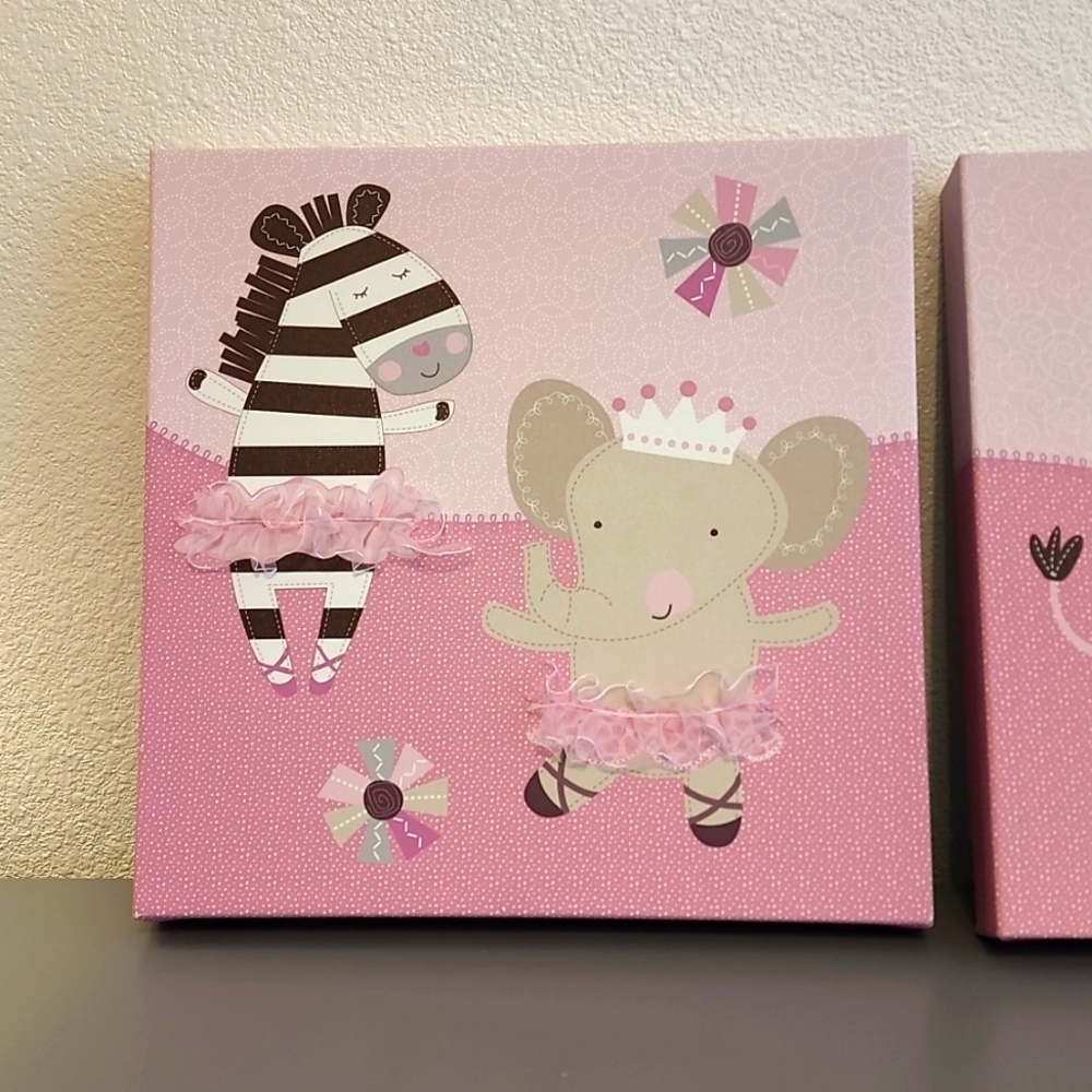 Set of 2 12x12 nursery wall art